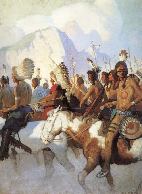 NC Wyeth An Indian War Party